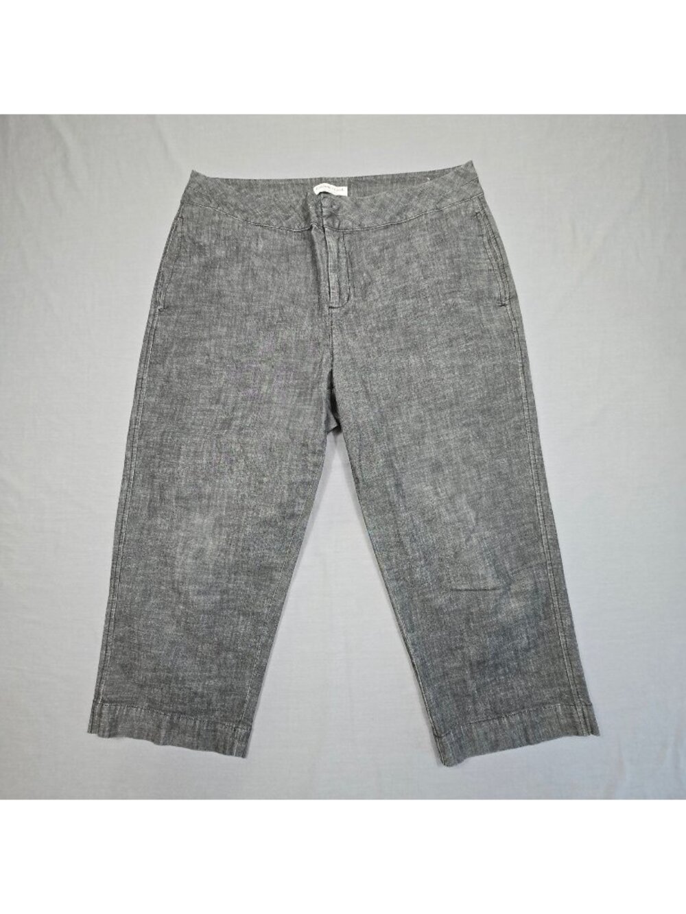 Coldwater Creek Womens Size 16 Capri Pants Charcoal Gray Natural Fit